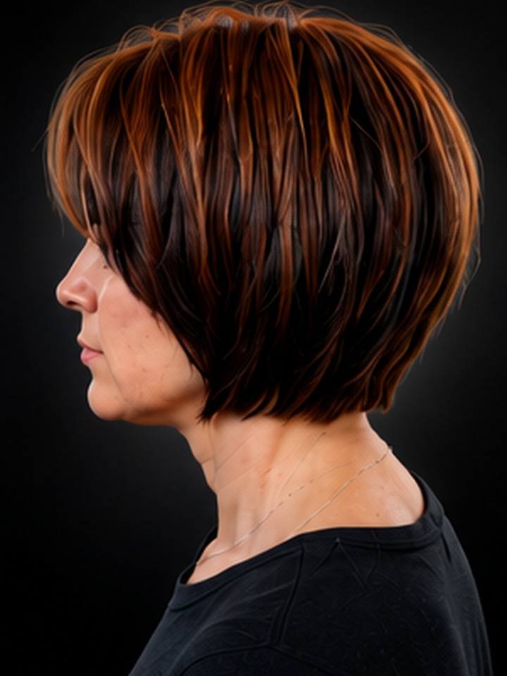 Dimensional bob haircut
