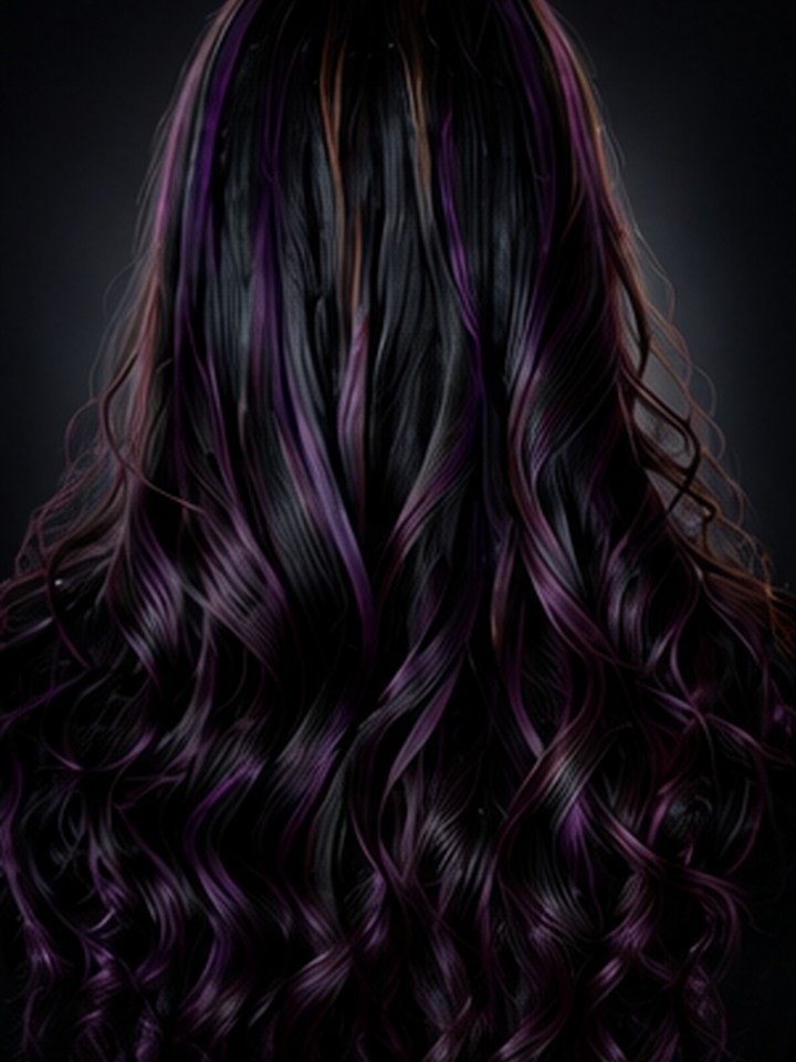 Dark purple hair color