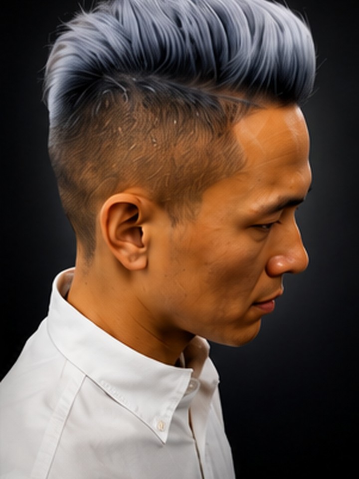 Silver men's hair color