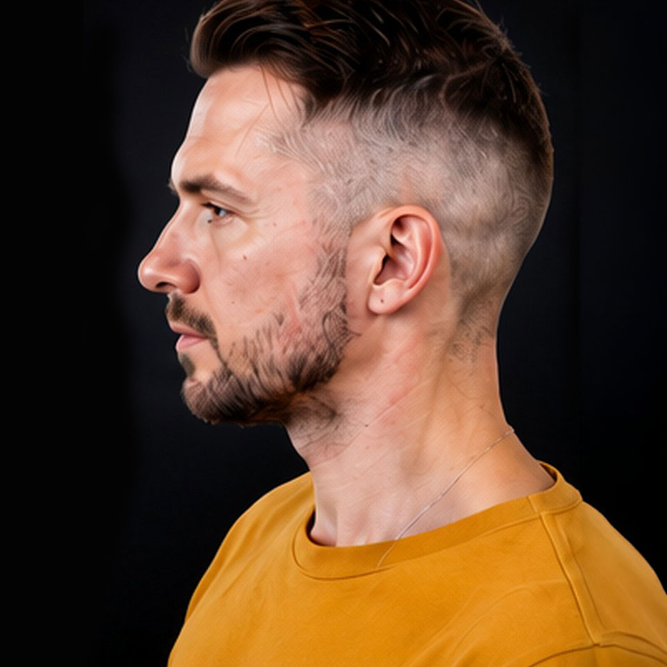 Men's fade haircut